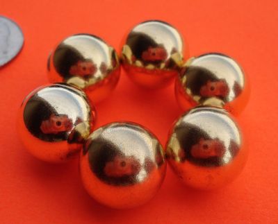 N52 Neodymium 7/8 in Gold Plated Sphere Magnet