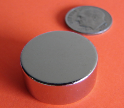 Rare Earth Magnets 7/8 in x 3/8 in Neodymium Disc N42