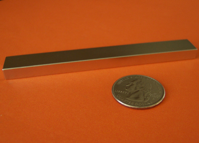 Rare Earth Magnets 4 in x 1/2 in x 1/4 in Neodymium Magnet Block