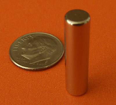 Neodymium Magnet 1/4 inch x 1 inch Cylinder N35
