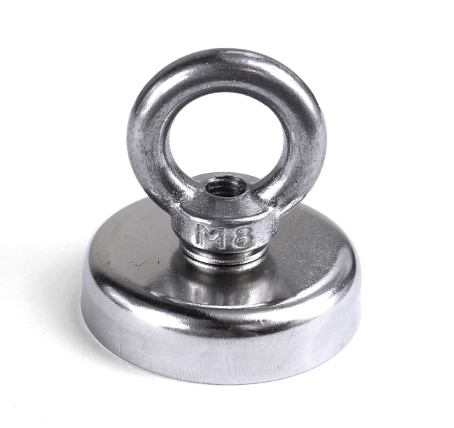Super Powerful Magnet Fishing N52 Iman Neodymium Magnets with Countersunk  Hole Eyebolt 48-120mm Salvage Magnetic Fishing Iman