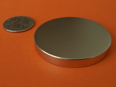 N52 Super Strong Neodymium Magnets 2 in x 1/4 in Disc - Applied